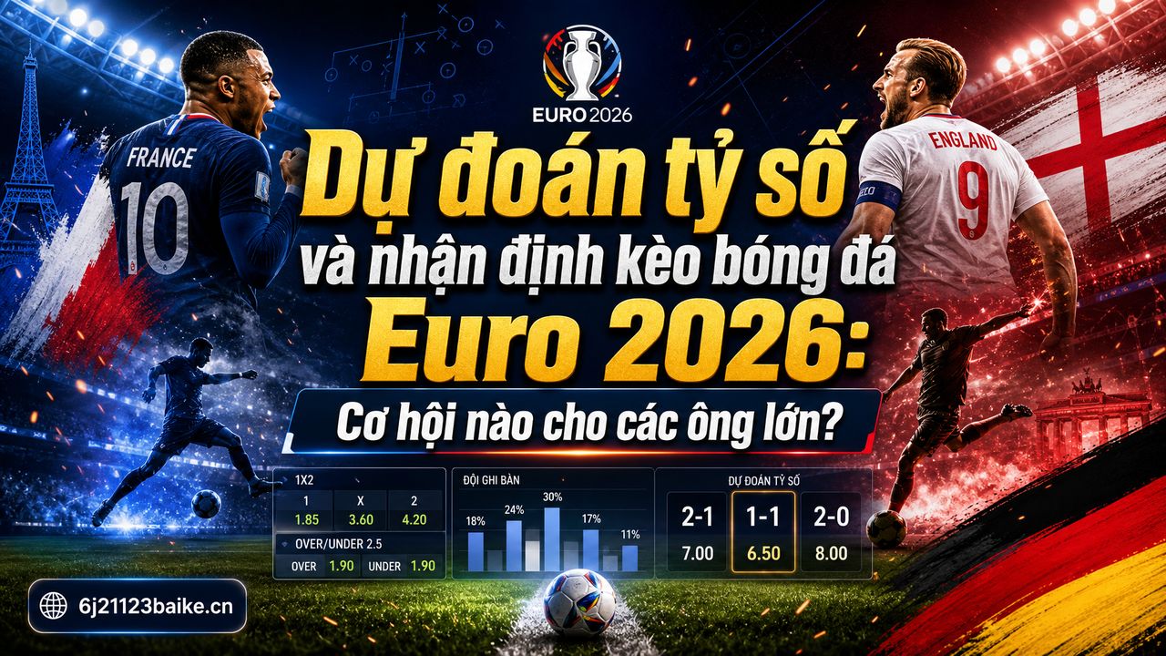 Dự đoán tỷ số và nhận định kèo bóng đá Euro 2026: Cơ hội nào cho các ông lớn?