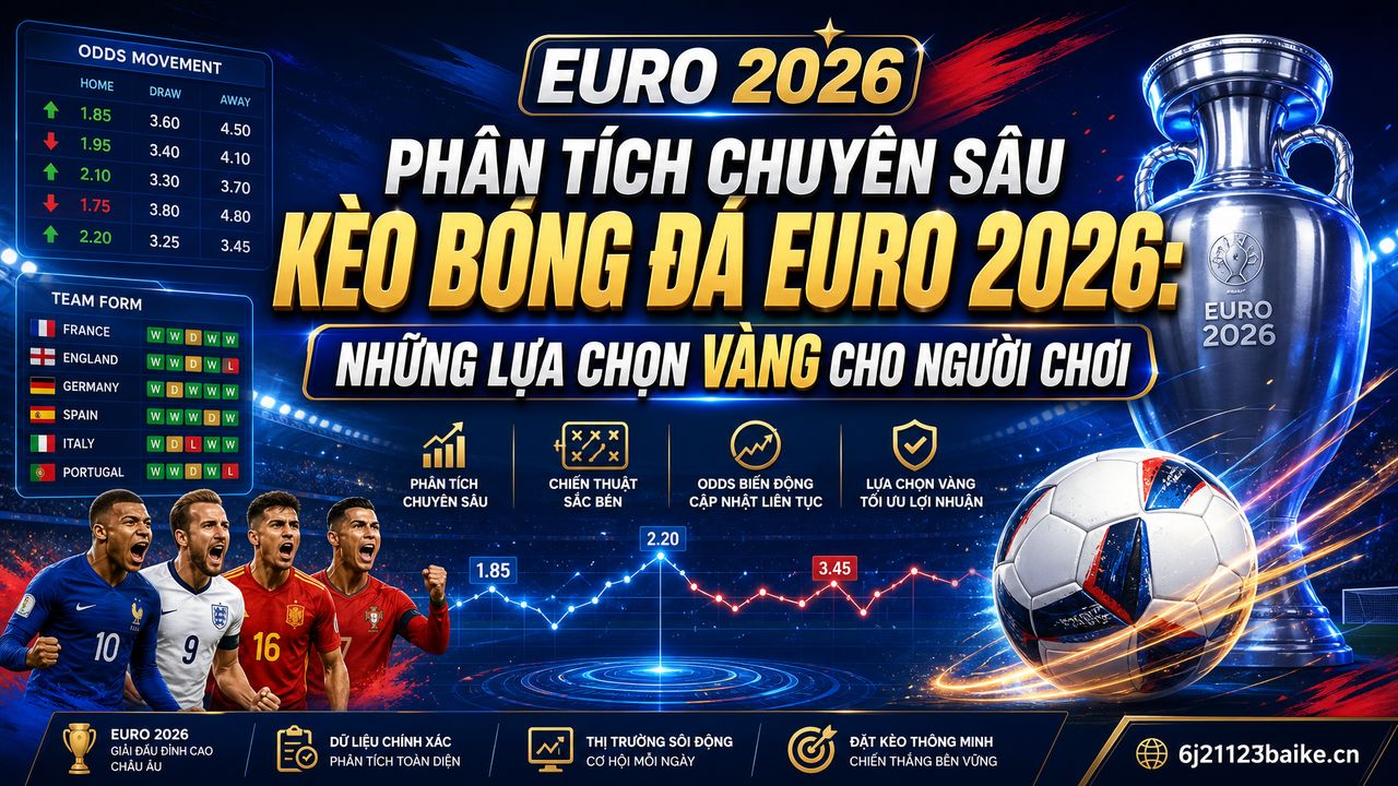 Phân tích chuyên sâu kèo bóng đá Euro 2026: Những lựa chọn vàng cho người chơi